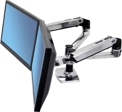 Ergotron 45-245-026 LX Dual Arm Monitor Desktop Stand