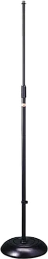 Stagg Straight Microphone floor stand w/heavy solid round black base - BLACK