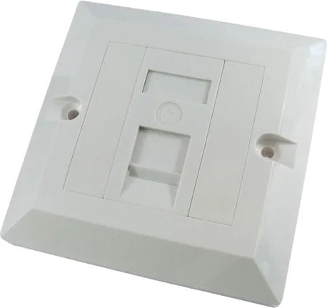 Scan Single Gang Single Port Cat 5E Faceplate