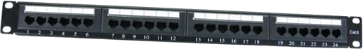 Scan 24 Port 1u Cat 6 Patch Panel
