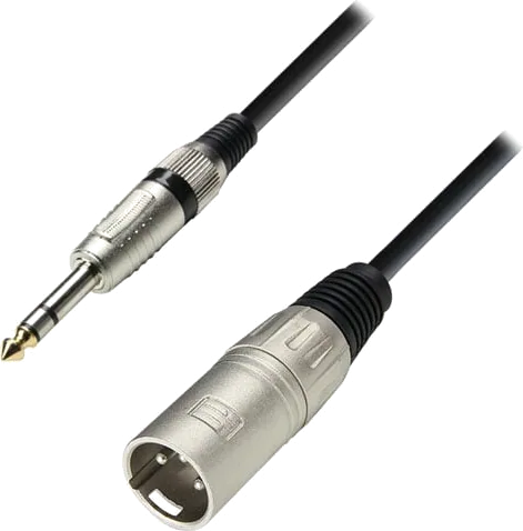 3m Adam Hall Balanced Audio Cable Male XLR to 6.35mm Male Stereo Jack
