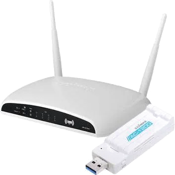 Edimax AC1200 Wireless Concurrent Dual-Band Gigabit Router + AC1200 Wireless Dual-Band USB Adapter
