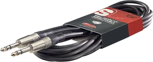 6M Stagg 6.3mm Stereo Jack (M) to Stereo 6.3mm Jack (M) Balanced Cable