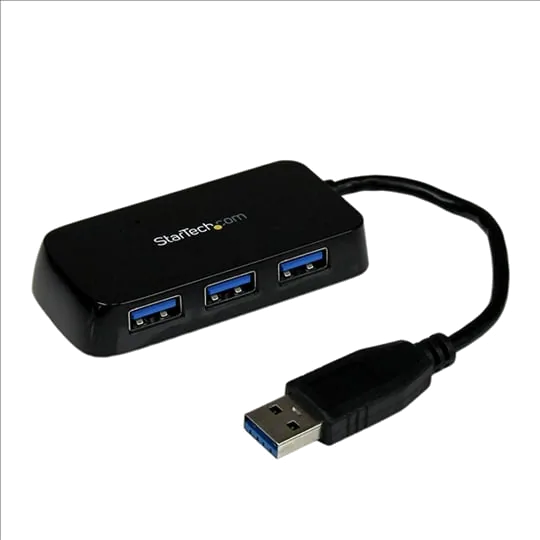 StarTech.com Portable 4 Port USB 3.0 Black Mini USB Hub