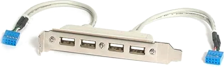 StarTech 4 Port USB A Female Slot Plate Adapter