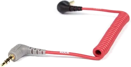 Rode SC7 3.5mm male TRRS to male TRS adaptor to connect Videomic GO to smartphones