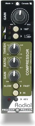Radial Workhorse PreComp 500-Series Combination Microphone Preamp and Compressor