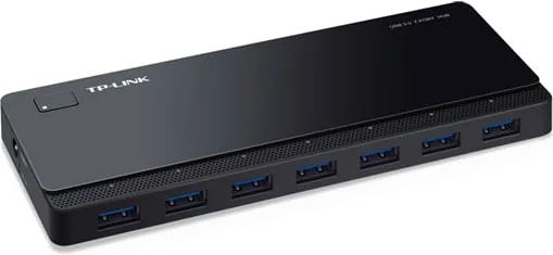 USB 3.0 Hub with 7 Ports 1m Cable Cable with PSU from TP-LINK