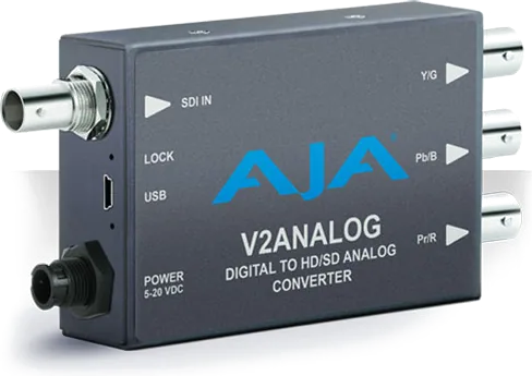 AJA V2Analog Digital Video to Analog HD/SD Mini Converter