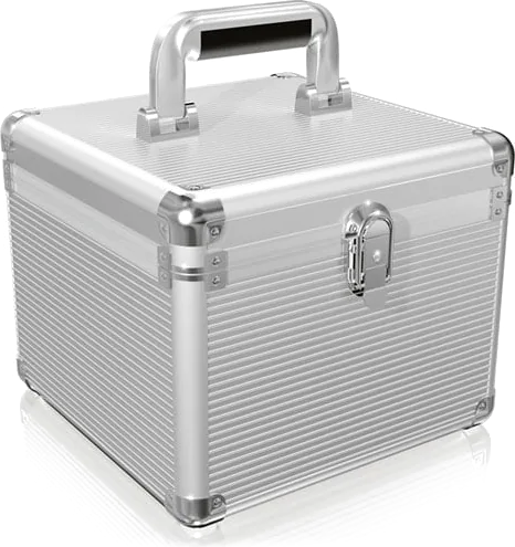 ICY BOX IB-AC628 Aluminium Protective Travel Suitcase, 10x 2.5" or 3.5" HDD/SSDs, w/ Carry Handle
