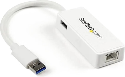 StarTech.com USB 3.0 to Gigabit NIC Adapter with USB Port