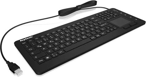 KeySonic Silicone Backlit Keyboard with Mouse/Touch Pad