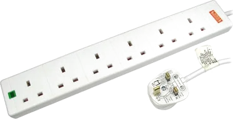 Scan RB-02M06SPD 2m 6 Gang Extension Lead