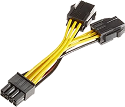 PNY 2x 6-Pin PCIe to 1x PCIe 8-Pin Power Y-Splitter cable