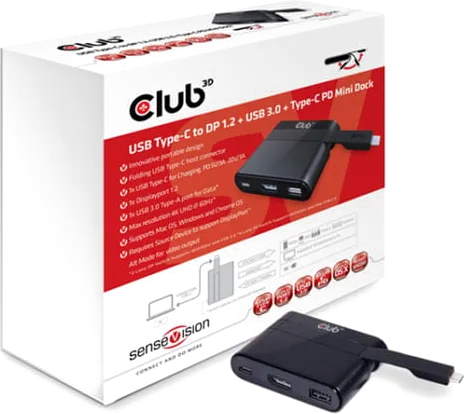 Club 3D Mini Dock USB Type-C to DP 1.2