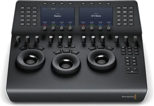 Blackmagic Design DaVinci Resolve Mini Panel - Compact Professional Hardware Control Panel, 3 High-Resolution Trackballs
