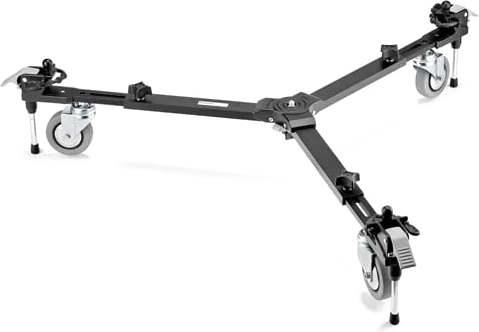 Manfrotto Virtual Reality Adjustable Dolly, Variable Leg Spread, Large Wheels