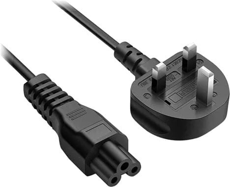 Xclio 70cm Clover Leaf UK Plug to C5 Mains Power Lead
