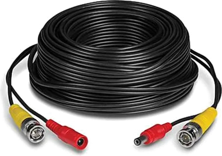 Xclio 20m CCTV DC and BNC Solid Copper CCTV Cable with Power