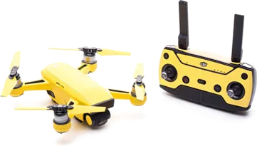 Modifli DJI Spark Drone Skin Vivid Atomic Yellow Propwrap™ Combo
