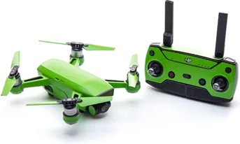 Modifli DJI Spark Drone Skin Vivid Envy Green Propwrap™ Combo