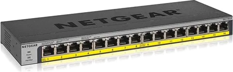 NETGEAR GS116LP 16-Port PoE/PoE+ Gigabit Unmanaged Switch