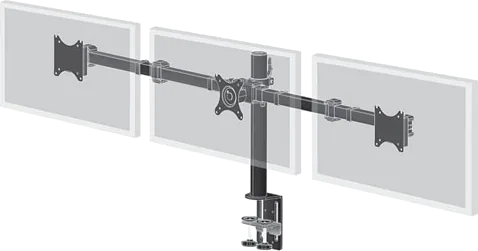 iiyama Triple Desk Top Mounting Arm for upto 27" Tilt/Height/Rotate