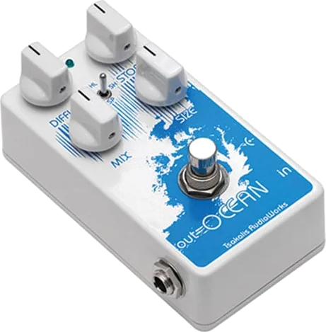 Tsakalis Audio Works Ocean Digital Reverb Guitar Effect Pedal, 3 Types - Hall / Shimmer / Spring,