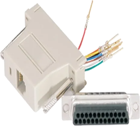 ScanFX RJ45(F) to DB25(F) nulling serial adaptor