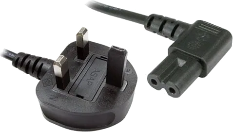 Xclio 2m Right Angle Figure 8 C7 UK Mains Power Cable