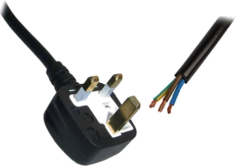 Xclio 1m UK to Naked Wires Mains Lead