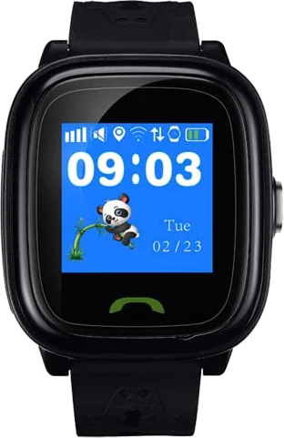 Canyon Kids Black Smartwatch Polly with Phone Calling Waterproof & Remote Tracking
