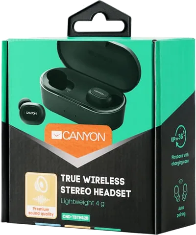 Canyon Wireless Stereo Earbuds Bluetooth 5 for Music & Mobile