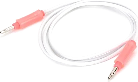 0.9M Griffin Premium 3.5mm (Male) to 3.5mm (Male) TRS Stereo Aux Cable, Flat, Tangle Free, White/Fluro Pink