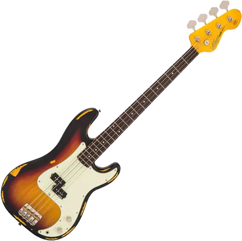 (B-Stock) Vintage - V4 ICON Bass - Distressed Sunset Sunburst