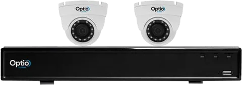 Optio 2x 4MP CVI Eyeball Cameras & 4 Channel 1TB DVR CCTV Kit