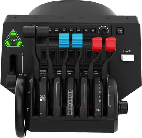 Honeycomb Aeronautical Bravo Throttle, USB 6 axis, 14 Illuminated Indicators, 7 Programmable Switches, Autopilot Panel