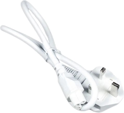 Xclio 40cm UK Plug to C5 Mains Power Lead