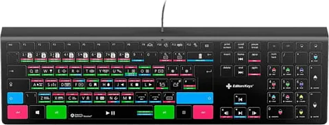 EditorsKeys DaVinci Resolve 16 Backlit Keyboard Windows