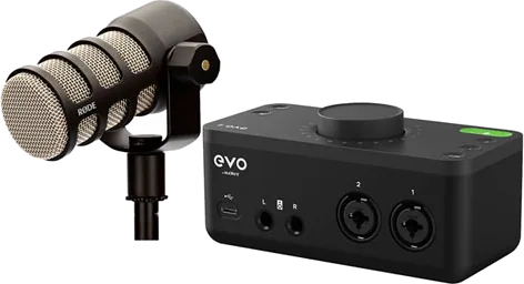 Evo by Audient EVO 4 Audio Interface & Rode Pod Mic - Podcasting Bundle