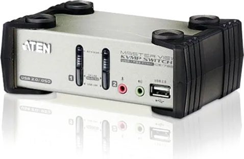 ATEN 2-Port PS2/USB2.0 VGA/Audio KVMP Switch with OSD