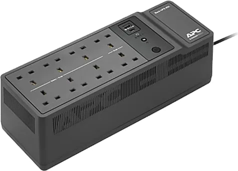 APC Back-UPS 850VA with 8 UK Sockets/USB-A+C Charging inc Surge Protection