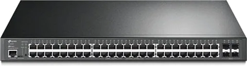 tp-link JetStream 48-Port Gigabit L2+ PoE+ Managed Rackmount Switch with 4x SFP Slots