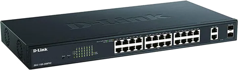 D-Link DGS-1100-26MPV2 26-Port PoE+ Gigabit Smart Managed Switch