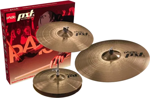 Paiste PST 5 Universal Cymbal Set 14" Medium Hats, 16" Medium Crash, 20" Medium Ride