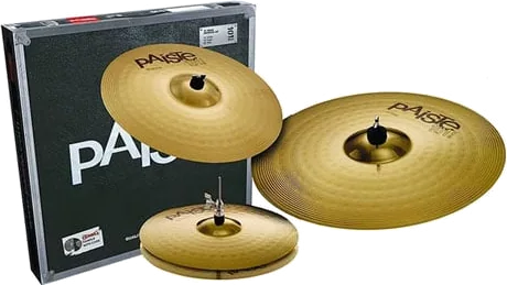 Paiste 101 Brass Universal Cymbal Set, 14" Hi Hat Cymbals, 16" Crash Cymbal, 20" Ride Cymbal
