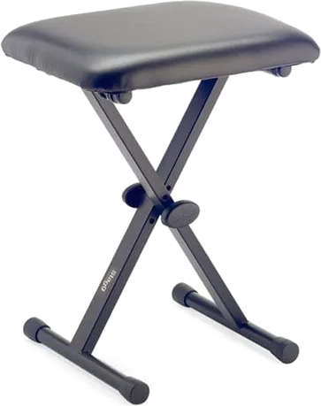 Stagg - KEB-A10, Adjustable X-Style Keyboard Bench, Height adjustable in 3 positions with safety lock-screw