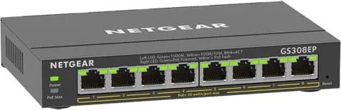 NETGEAR 8-Port Gigabit Ethernet Plus Desktop Switch with 8-Port PoE+