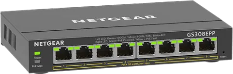 NETGEAR 8-Port Gigabit Ethernet Plus Desktop Switch with PoE+