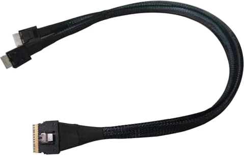 Highpoint 8654-8611-205 SFF-8654 to 2x SFF-8611 NVMe Cable 50cm